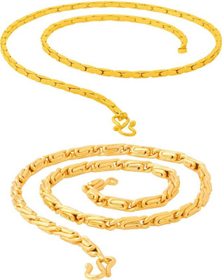 Trendy Gold LIGHT YELLOW COLOUR PLATED SIZE 20-21 INCH Gold-plated Plated Alloy Chain