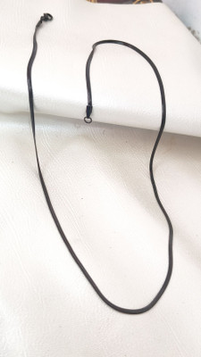 yuvaan crystal stainless steel chain for men black Sterling Silver Plated Stainless Steel Chain