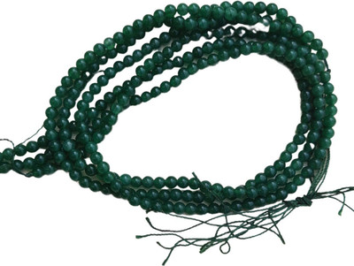 Maitri Export Green Jade Crystal - Stone/Beads/Gemstone 4mm Round Loose Jade Stone Layered