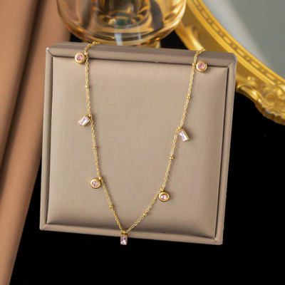 MYKI Gorgeous Stainless Steel Necklace For Women & Girls Gold-plated Plated Stainless Steel Necklace