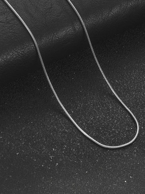 Vinpal Premium Silver Snake Chain for Men & Women – Sleek & Minimalist Design Silver Plated Stainless Steel Chain