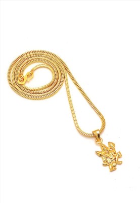 Shree krishna textile Gold Plated Hanuman(Bajrangbali) locket chain Gold-plated Plated Brass Chain Set