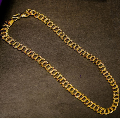RAJAVEER IMITATION Premium Gold Plated 2 Kadi Chain for Men Gold-plated Plated Alloy Chain