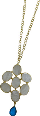 ALANKARIKA Mother of Pearl Brass Plated Brass Chain Set