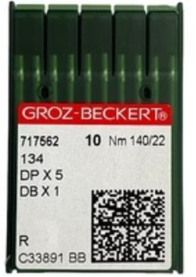 SSS GROZ-BECKERT Industrial Machine Needles | DPx5 | Size 140/22 Machine Sewing Needle(Regular Point Needle DPX5 22 NO. NEEDLE Pack of 10)