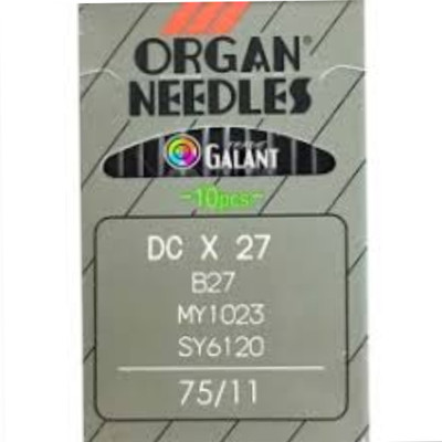 SSS Organ DCx27 Sewing Machine Needle SIZE 75/11 Machine Sewing Needle(Regular Point Needle DCX27 11 NO. NEEDLE Pack of 10)