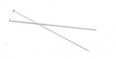nawani Aluminium Knitting Needle - No 10, Dia - 3.75Mm, Length - 25Cm, Set of 2 Hand Sewing Needle(Regular Point Needle free Pack of 2)