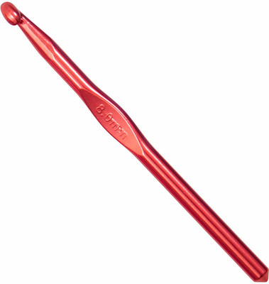 Jyoti Crochet Hooks - Aluminium (1 Piece of Colored 6 Inch / 15cm of Size 8mm in a Card) - Pack of 10 Cards Hand Sewing Needle(Crochet Needle 8mm Pack of 10)