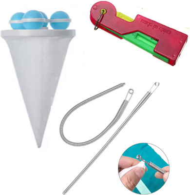 ExcitingDEalz Needle Threader + Elastic Drawstring Tool + Washing Machine Clothes Ball Filter Hand Sewing Needle(Universal Needle Standard Pack of 1)