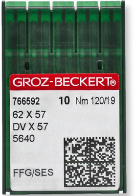 SSS GROZ-BECKERT Needle DVX57 For Chainstitch Sewing Machines (Size:19/120) Machine Sewing Needle(Ball Point Needle DVX57 19 N O. NEEDLE Pack of 10)