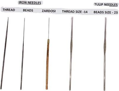 BYGONE Aari Needle Set of 5 Needles for Thread Work, Beads Work & Zardosi Work Hand Sewing Needle(Embroidery Needle 14, 23 Pack of 5)