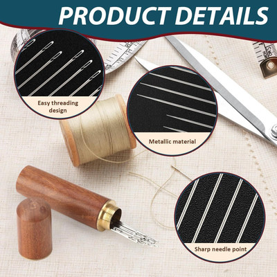 MAITRI ENTERPRISE Needles Threader Inserter Set, Quilting Needles,Stitching Sewing Needle Set M12 Hand Sewing Needle(Regular Point Needle MEDIUM Pack of 30)