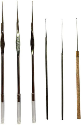 Survyam Enterprise Aari Needle Set of 6 Needles for Thread Work, Beads Work & Zardosi Work Hand Sewing Needle(Knitting Needle Needle 12 Cm Pack of 5)