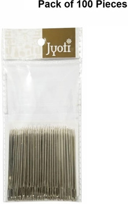 Jyoti Knitter Needle - Big, Chromium Steel Wool Needle for Thicker Threads & Yarn, Hand Sewing Needle(Knitting Needle Needle Big Pack of 100)