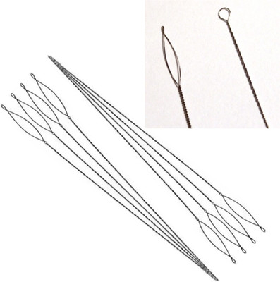 DOMICK 8 Pcs Stainless Steel Collapsible Eye Beading Needles (0.36MM 8 PCS) Hand Sewing Needle(Ball Point Needle 0.36 Pack of 8)