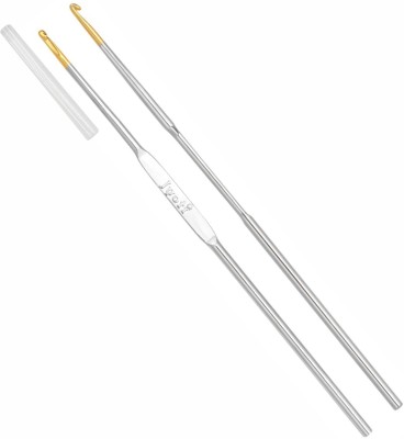 Jyoti Crochet Hooks - Steel (Gold Point) (1 Piece of 5 Inch / 12cm of Size 08 in a Card) - Pack of 10 Cards Hand Sewing Needle(Crochet Needle 8 Number Pack of 10)