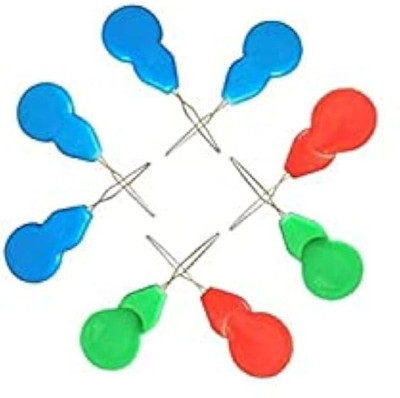 SANWALSA (Pack of 5, Multicolor) Cucurbit Head Needle Threader with Wire Loop Hand Sewing Needle(Regular Point Needle Needle Threader Pack of 5)
