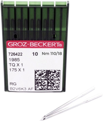 SSS GROZ-BECKERT TQX1 Needles Compatible with JUKI MB-372 373 377 (Size 18/110) Machine Sewing Needle(Ball Point Needle TQX1 18 NO. NEEDLE Pack of 10)