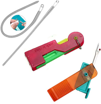 ExcitingDEalz Needle Threader +Flexible Spring Elastic Drawstring Tool +Folding Stitch Remover Hand Sewing Needle(Universal Needle Standard Pack of 1)