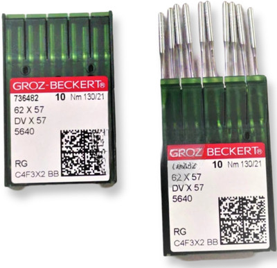 SSS GROZ-BECKERT Needle DVX57 For Chainstitch Sewing Machines (Size:21/130) Machine Sewing Needle(Ball Point Needle DVX57 21 NO. NEEDLE Pack of 10)