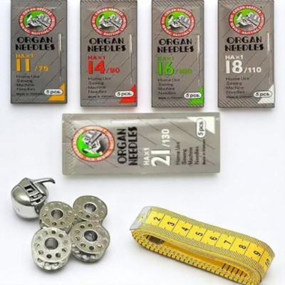 Maureen Naturals Machine Sewing Needle(Universal Needle HA 11, HA 14, HA 16, HA 18, HA 21 Pack of 25)