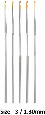 Jyoti Hand Sewing Needle(Crochet Needle 3 / 1.30mm Pack of 5)