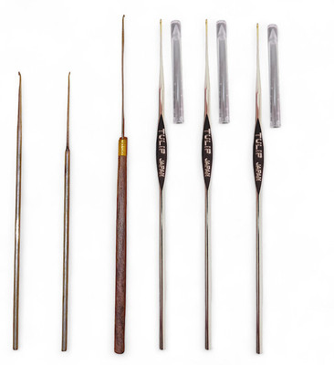 ADW CRAFT'S 3 Iron Aari work Neelde and 3 Tulip Needle(14,23,24) Hand Sewing Needle(Embroidery Needle 0.1 Pack of 6)