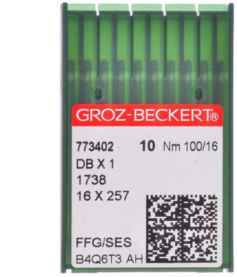 EASYSEW DBX1 GROZ BECKERT SEWING NEEDLE (NM 100/16) Machine Sewing Needle(Regular Point Needle DB 16 Pack of 10)