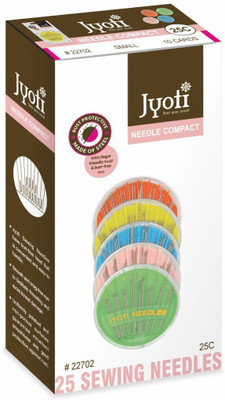 Jyoti Needle Compact for Hand Sewing, Smooth Snag-Free Eye, Small - Pack of 10 Cards, Hand Sewing Needle(Embroidery Needle Small Pack of 250)