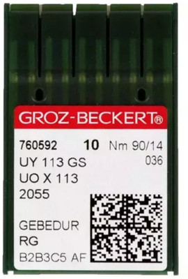 SSS Groz Beckert UY113GS For Kansai Special Industrial Sewing Machine (Size 90/14) Machine Sewing Needle(Ball Point Needle UY 113 NO. 14 NEEDLE Pack of 10)