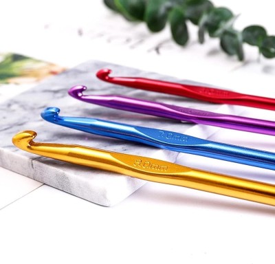 FAIRY FIRST Aluminum Multicolor Crochet Hooks Hand Sewing Needle(Embroidery Needle, Crochet Needle 8 mm, 7 mm, 6.5 mm, 6 mm, 5.5 mm, 5 mm, 4.5 mm, 4 mm, 3.5 mm, 3 mm, 2.5 mm, 2 mm Pack of 14)