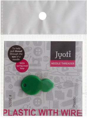 Jyoti Needle Threader - Plastic (with Wire), Cucurbit Head Wire Loop, Fits All Needle Hand Sewing Needle(Universal Needle Medium Pack of 10)