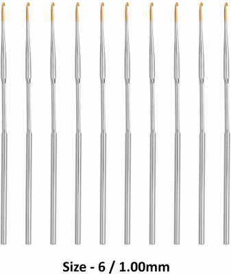 Jyoti Hand Sewing Needle(Crochet Needle 6 / 1.00mm Pack of 10)