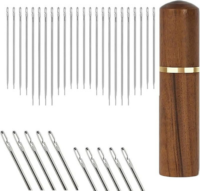 Syco Style Hand Sewing Needle(Regular Point Needle Hand Sewing Big Eye Needles Sharp Needle Pack of 30)