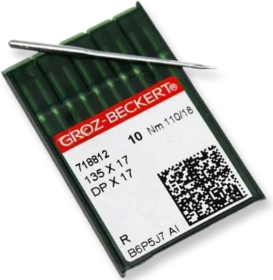 SSS 10 Pcs Groz-Beckert 135X17 Dpx17 Needle for Walking Foot Sewing Machine (18/110) Machine Sewing Needle(Ball Point Needle DPX17 18 NO. NEEDLE Pack of 10)