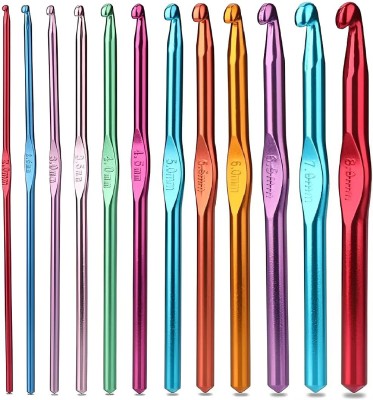 SYGA Hand Sewing Needle(Crochet Needle 15cm length, 2mm to 8mm Pack of 12)