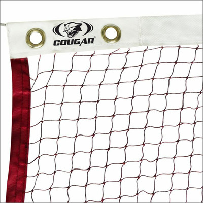 COUGAR Tournament Badminton Net Comes With steel Wire for Outdoor,Sports,School, Beach Badminton Net(Maroon)