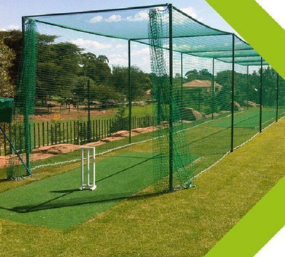 Supreme Cricket Net-05 Box Type Net Half Pitch (25 ft X 10 ft Box Size)--(Pack Of 1) Cricket Net(Green)
