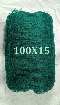 Azure 100x15 Feet Nylon cricket prectice net , Thickness 1 mm Cricket Net (Green) Cricket Net(Green)