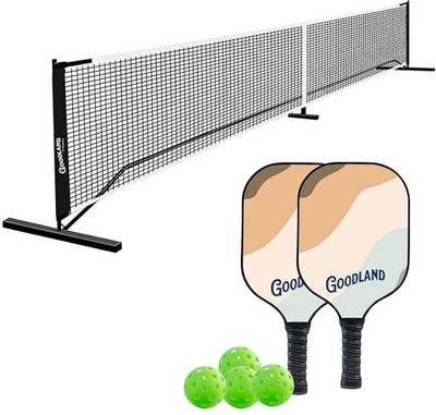 goodland Pickleball Play Set Carbon Fiber With Net (SOHO) Tennis Net(Beige)