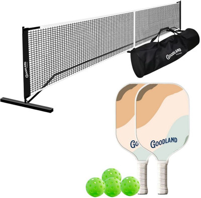 goodland Pickleball Play Set Fiber Galss With Net (SOHO) Tennis Net(Beige)