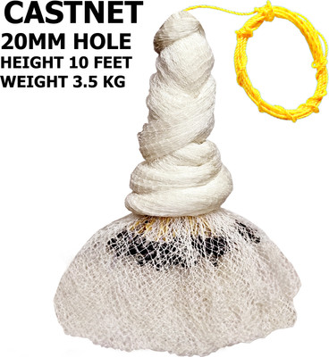 TAJNET CASTNET 10 FEET20MM Fishing Net(White)