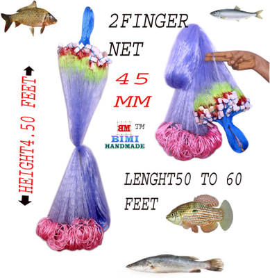 BIMI HANDMADE 2 Finger 45 Mm Shisha Jal Fishing Net(Blue)