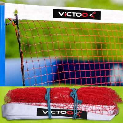 VICTOO Red Nylon Machine Knitted Badminton Net Badminton Net(Red)