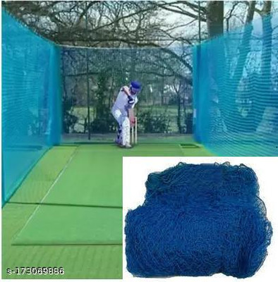 mssports Nylon 100x12 Feet Ground Boundary And Practice Cricket Net BLUE WITH INTER LOCK Cricket Net(Blue)