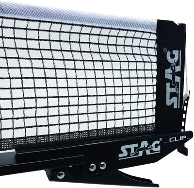 Stag iconic Premium Portable TT Table Clip Net and Post Set Table Tennis Net(Black)