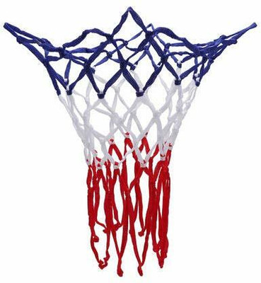 Swikaar Basketball Net 2 PCS Outdoor/Indoor Net (12 Loops) (Red+White+Blue) BBN14 Basketball Net(Multicolor)