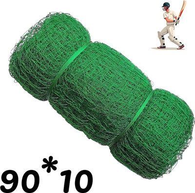 PRATYAGRA09NET Heavy-Duty Cricket Training Net – UV-Resistant Nylon for Outdoor Use (90*10 Ft) Cricket Net(Green)