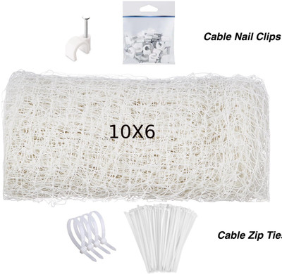 Zebrilla 10x6 Foot Anti Bird & Window Protection Camping Net (White) Camping Net(White)