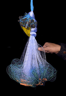 YASHNET 1.5 FINGER 35MM HOLE 3FIT HEIGHT 45 FIT LENGTH Fishing Net(Blue)